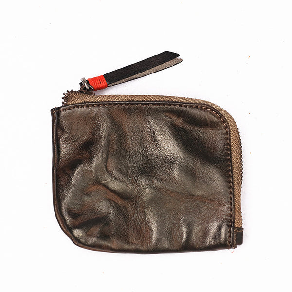 Retro Handmade Genuine Leather Coin Storage Bag