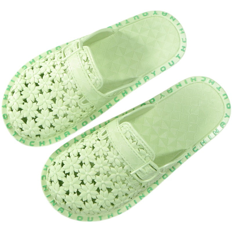 Summer Flowers Hollow Handmade Slippers