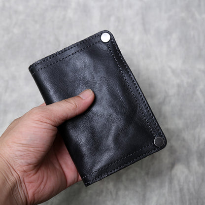 Leather Handmade Multi Card Slots Cash Wallet