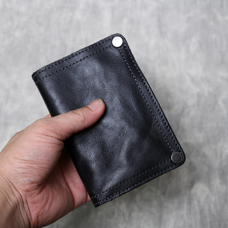 Leather Handmade Multi Card Slots Cash Wallet