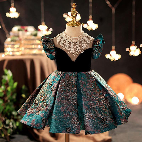 Vintage Elegant Girl Princess Party Puffy Dress