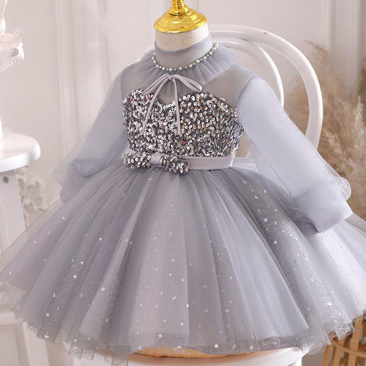 Elegant Cute Flower Girl Puffy Princess Party Dress