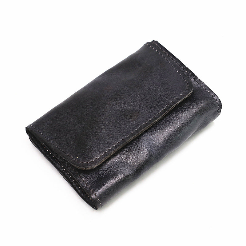 Retro Leather Buckle Small Coin Purse