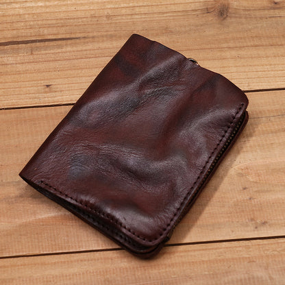 Vintage Pleated Leather Wallet