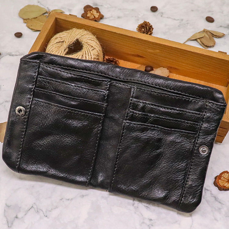 Wrinkled Retro Multi-card Soft Wallet