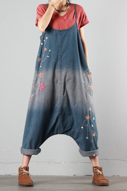 Summer Denim Loose Overalls