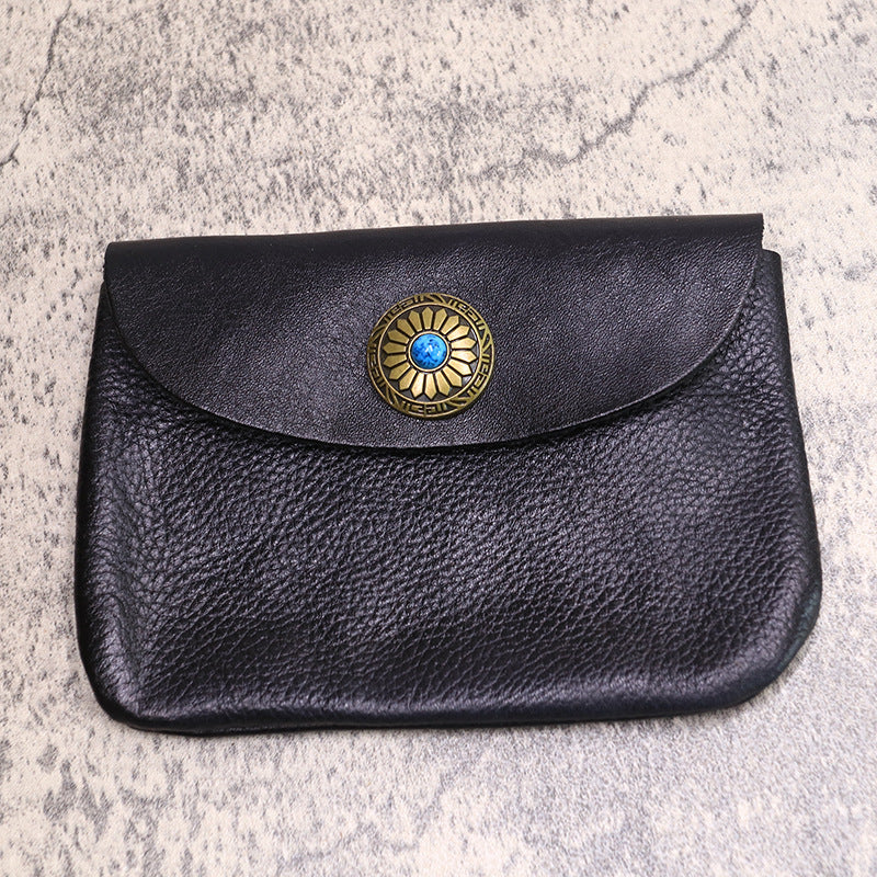 Ultra-thin Leather Card Case Coin Storage Bag Small Coin Purse