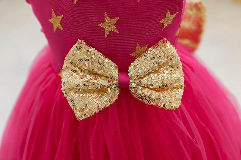 Summer Baby Girls Cute Bow Sequins  Dress