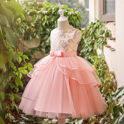 Baby Girls Mesh Cute Fluffy  Party Dress