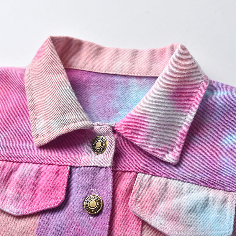 Children Tie-dye Denim Jacket