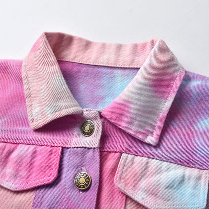 Children Tie-dye Denim Jacket
