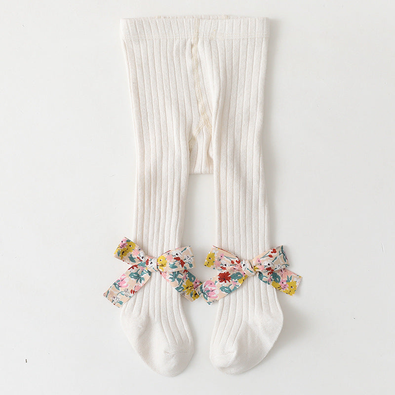 Children's Bowknot Soft Leggings Socks