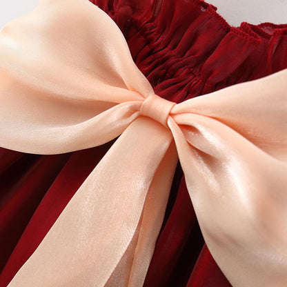 Summer Girls Bow Sling Dress