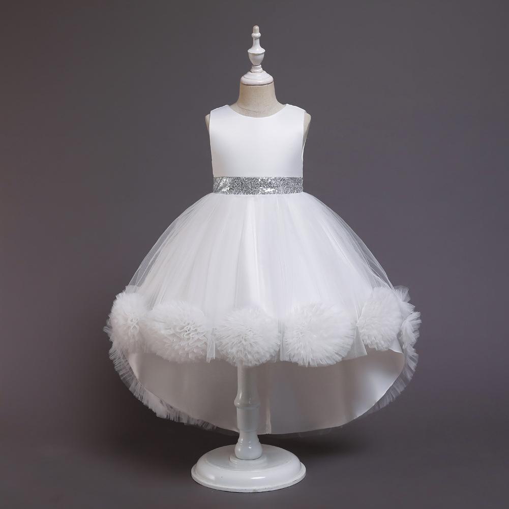 Summer Dreamy Girl Pom-pom Flower Puffy Dress