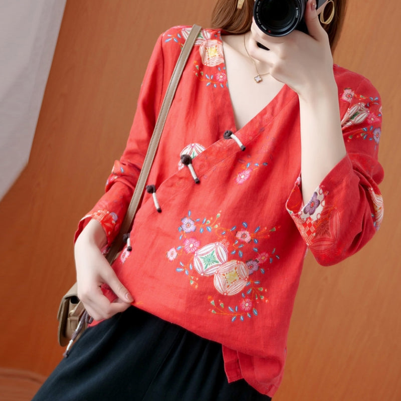 Floral Printed Soft  Blouses