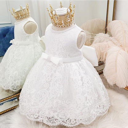 Cute Baby Girls Bow Princess Dress