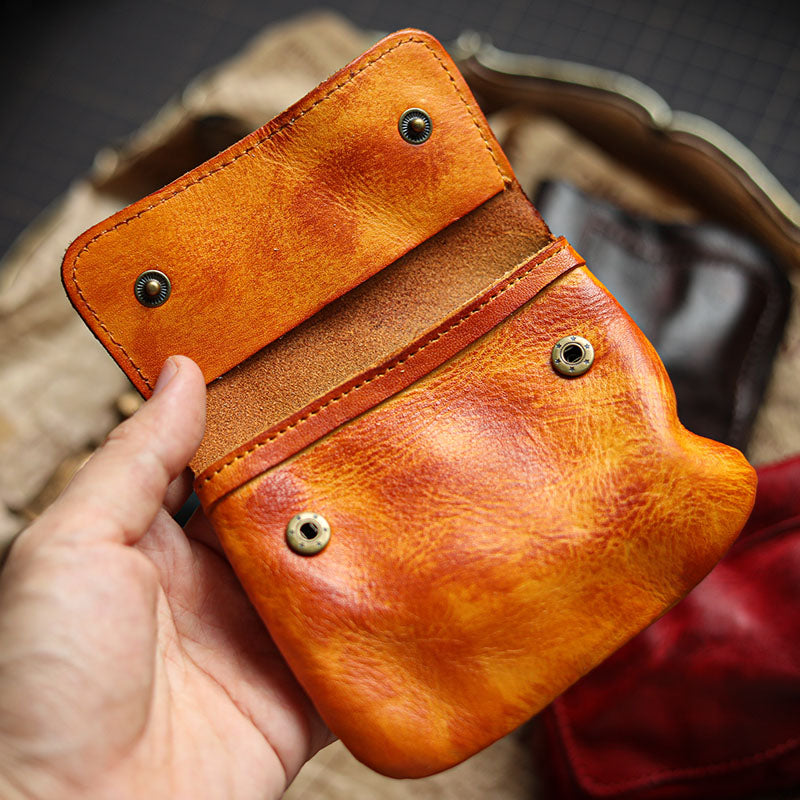 Leather Buckle Vintage Small Coin Purse