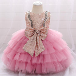 Baby Girls Cute Bow Fluffy  Dress