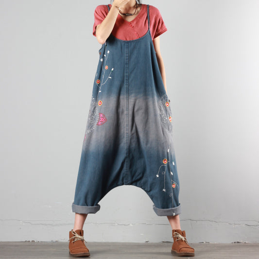 Summer Denim Loose Overalls