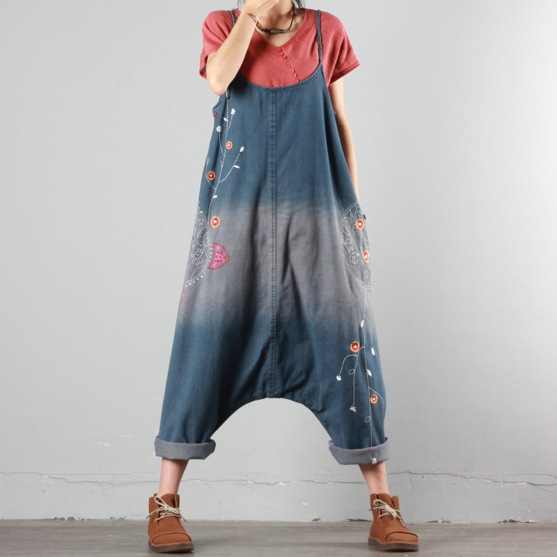 Summer Denim Loose Overalls