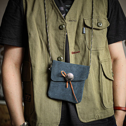 Cowhide Shoulder Messenger Mini Bag
