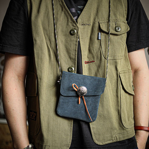 Cowhide Shoulder Messenger Mini Bag