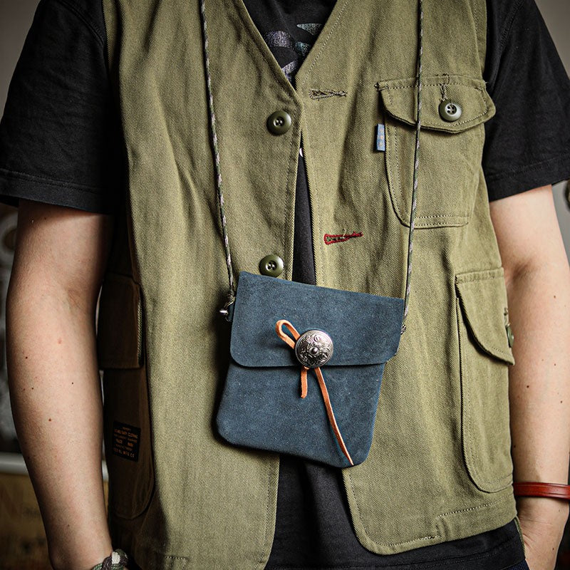 Cowhide Shoulder Messenger Mini Bag