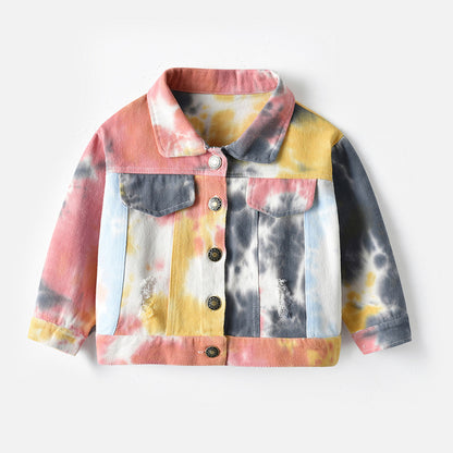 Children Tie-dye Denim Jacket
