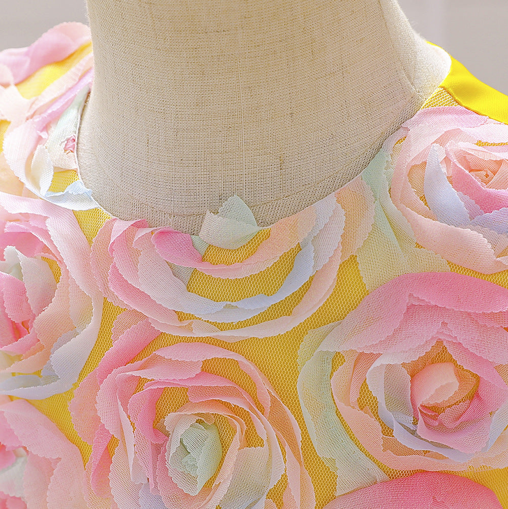 Girls Colorful Cake Fluffy Princess Dress