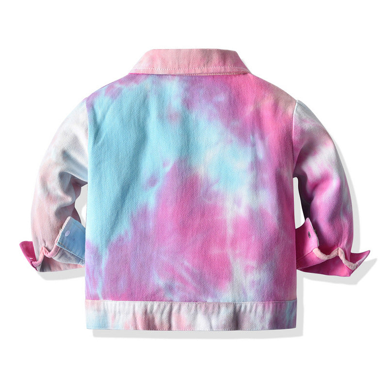 Children Tie-dye Denim Jacket