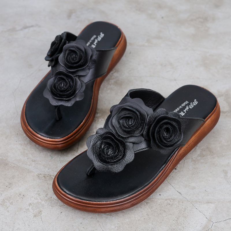 Retro Flower Flip Flops