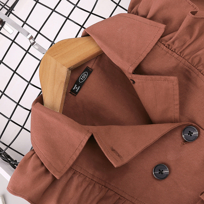 Girls Fashion Trench Coat