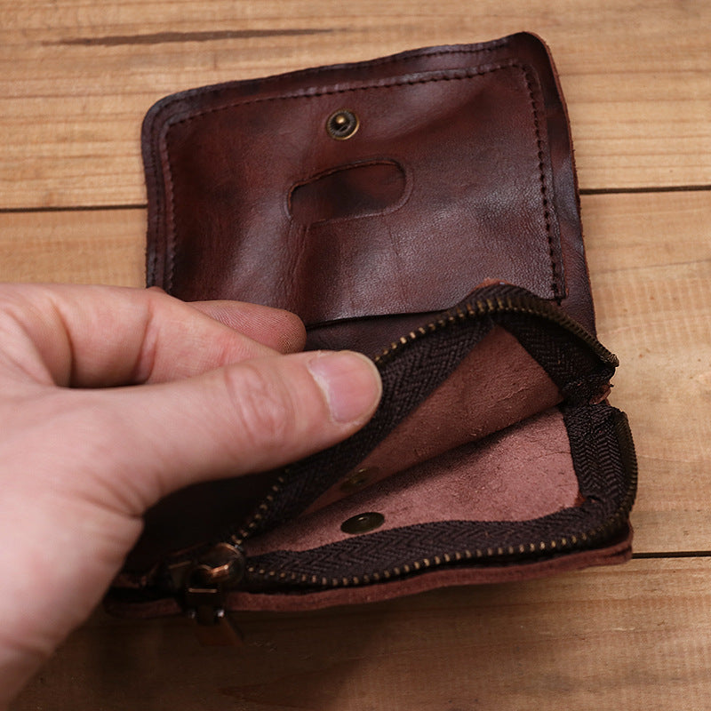 Vintage Handmade Leather Cash Wallet