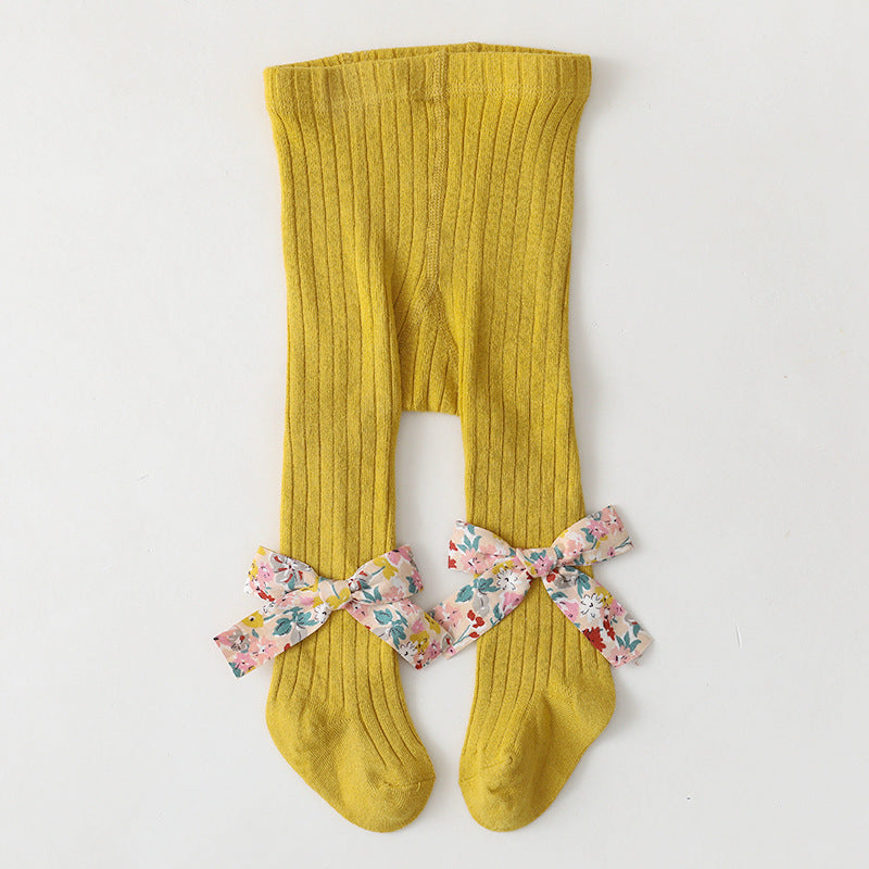 Children's Bowknot Soft Leggings Socks