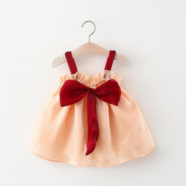 Summer Girls Bow Sling Dress