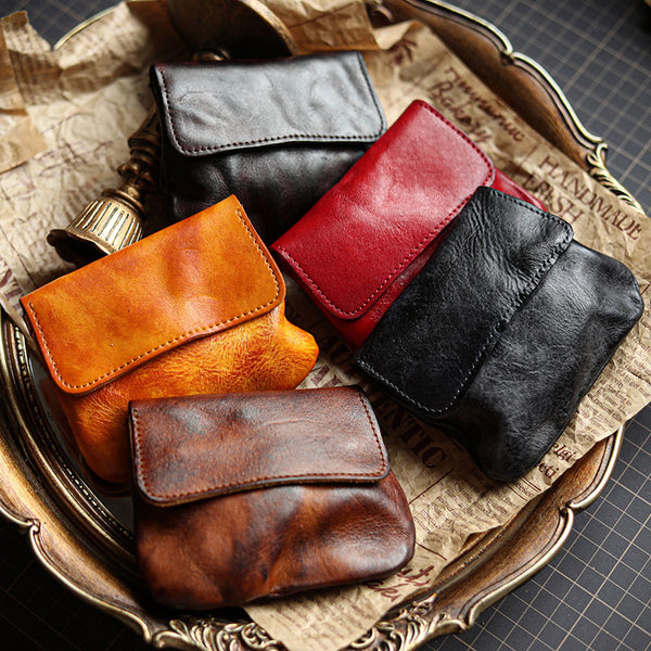 Leather Buckle Vintage Small Coin Purse