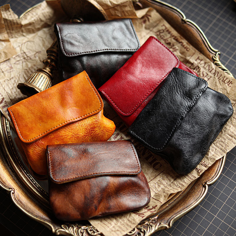 Leather Buckle Vintage Small Coin Purse