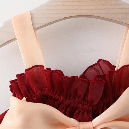 Summer Girls Bow Sling Dress