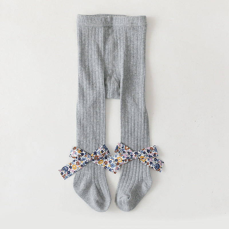 Children's Bowknot Soft Leggings Socks