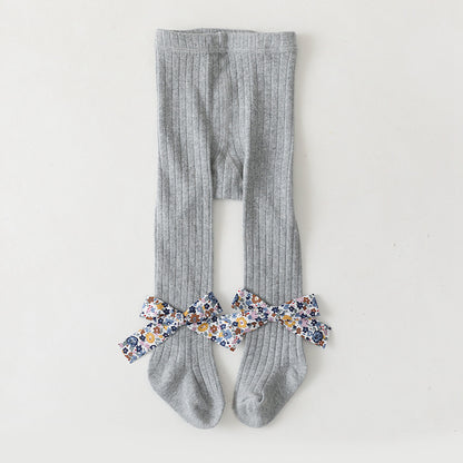 Children's Bowknot Soft Leggings Socks