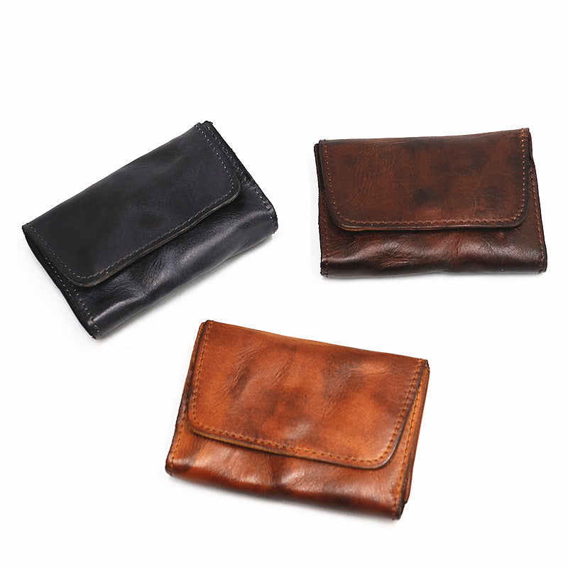 Retro Leather Buckle Small Coin Purse