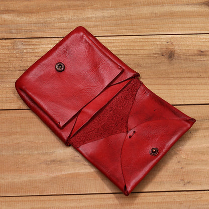 Retro Handmade Short Wallet Coin Purse