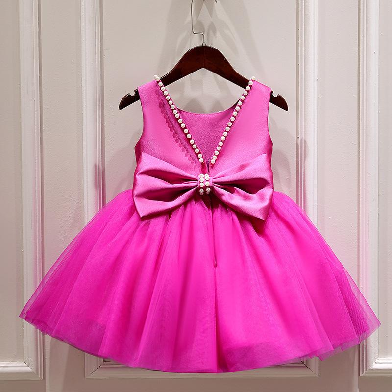 Summer Baby Girls Bow-knot Party Birthday Dress