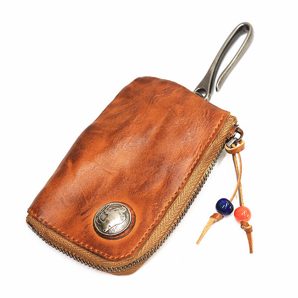 Retro Small Coin Card Holder Car Key Wallet