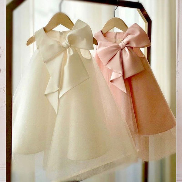 Baby Girls Cute Bow Fluffy  Dress