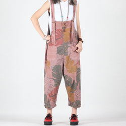 Leaf Print Overalls