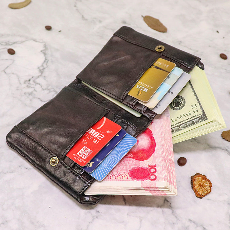 Wrinkled Retro Multi-card Soft Wallet