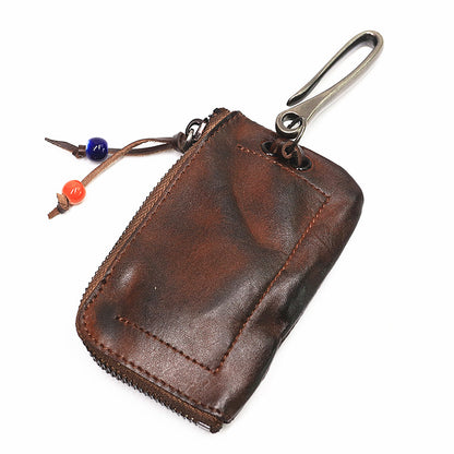 Retro Small Coin Card Holder Car Key Wallet