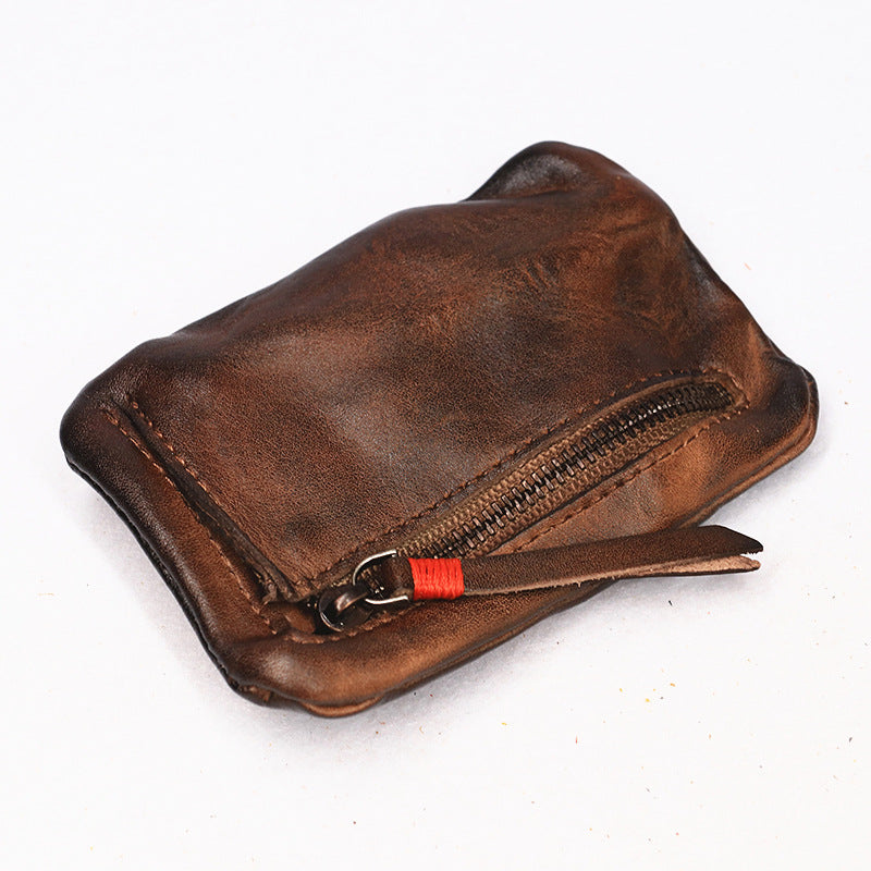 Vintage Leather Small Coin Wallet