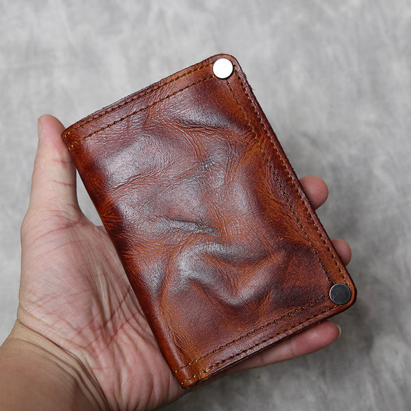 Leather Handmade Multi Card Slots Cash Wallet